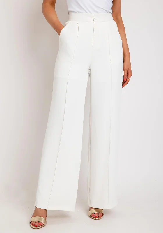 High waisted skinny jeans for women in a figure - hugging styleThe Sofia Collection Wide Leg Trousers, White High waisted skinny jeans for women in a figure - hugging styleThe Sofia Collection Wide Leg Trousers, White