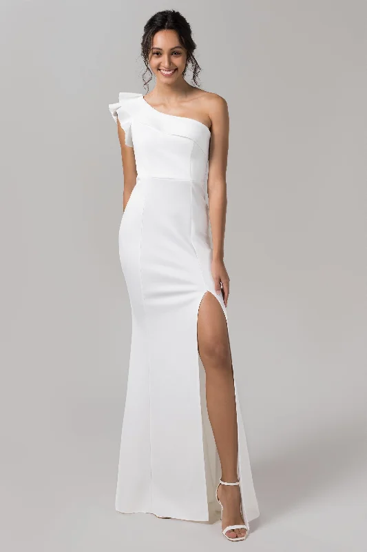 French - style wedding dress with lace detailsMermaid Sweep-Brush Train Elastic Knitted Fabric Wedding Dress CW2601 French - style wedding dress with lace detailsMermaid Sweep-Brush Train Elastic Knitted Fabric Wedding Dress CW2601
