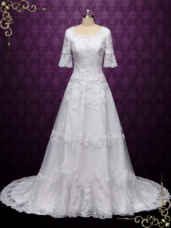 Shrug - included wedding dress for cooler weatherModest Lace Wedding Dress with Short Sleeves CICILIA Shrug - included wedding dress for cooler weatherModest Lace Wedding Dress with Short Sleeves CICILIA