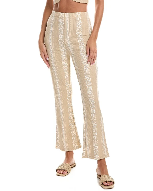 Patchwork wide leg denim pants for women in a creative and unique styleOcean Drive Printed Pant Patchwork wide leg denim pants for women in a creative and unique styleOcean Drive Printed Pant