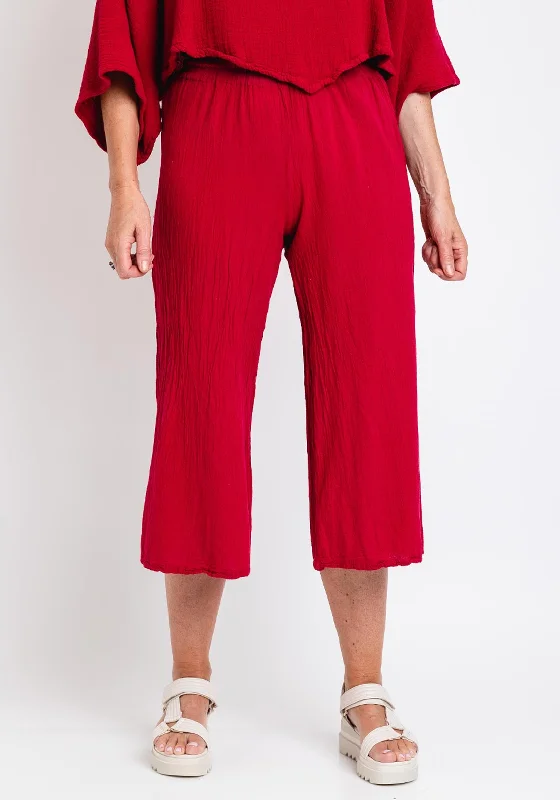 Tartan plaid pants for women in a vintage styleOne Life Emilia Culottes, Fuchsia
