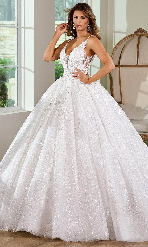 Bridal couture wedding dress by famous designerRachel Allan Bridal RB6151 - Spaghetti Strap Appliqued Bridal Gown Bridal couture wedding dress by famous designerRachel Allan Bridal RB6151 - Spaghetti Strap Appliqued Bridal Gown