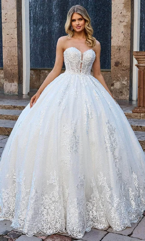 Off - the - shoulder ball gown wedding dressRachel Allan Bridal RB6154 - Sweetheart Embroidered Bridal Gown Off - the - shoulder ball gown wedding dressRachel Allan Bridal RB6154 - Sweetheart Embroidered Bridal Gown