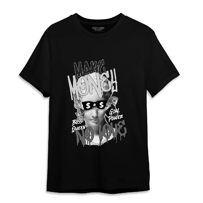 Women's wrap - style T - shirt for a customizable fitNastyJamz Retro High OG Black White 1s T Shirt Match Make Money No Love Women's wrap - style T - shirt for a customizable fitNastyJamz Retro High OG Black White 1s T Shirt Match Make Money No Love