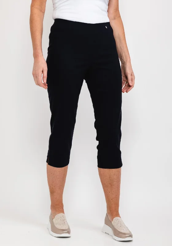 Sequined palazzo pants for women in a glamorous and party - ready styleRobell Marie 07 Slim Fit Cropped Trousers, Navy Sequined palazzo pants for women in a glamorous and party - ready styleRobell Marie 07 Slim Fit Cropped Trousers, Navy
