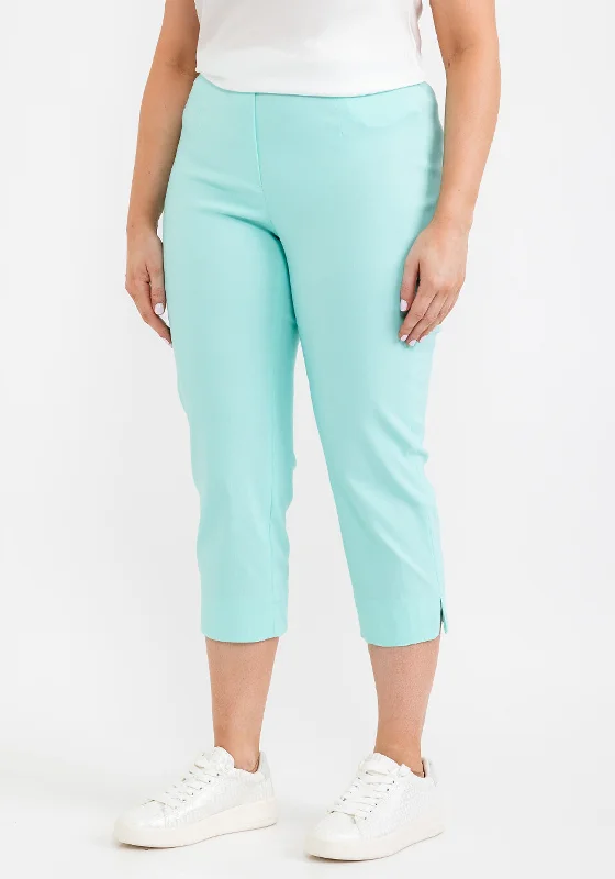 Lightweight hiking pants for women in outdoor activitiesRobell Maire 07 Slim Fit Cropped Trousers, Aqua Lightweight hiking pants for women in outdoor activitiesRobell Maire 07 Slim Fit Cropped Trousers, Aqua