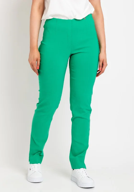 Ripped jeans for women in a punk styleRobell Marie Full Length Slim Leg Trousers, Emerald Green Ripped jeans for women in a punk styleRobell Marie Full Length Slim Leg Trousers, Emerald Green