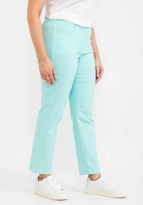 Printed flowy pants for women in a bohemian lookRobell Bella 09 Slim Cropped Trousers, Aqua Printed flowy pants for women in a bohemian lookRobell Bella 09 Slim Cropped Trousers, Aqua