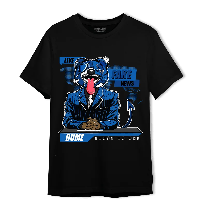 Women's T - shirt with a sequined collarNastyJamz Royal Reimagined 1s T Shirt Match News Presenter BER