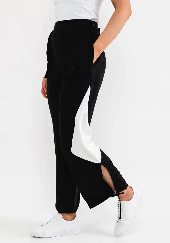 Corduroy wide leg jeans for women in a classic and comfortable styleEver Sassy Straight Panel Trousers, Black & White Corduroy wide leg jeans for women in a classic and comfortable styleEver Sassy Straight Panel Trousers, Black & White