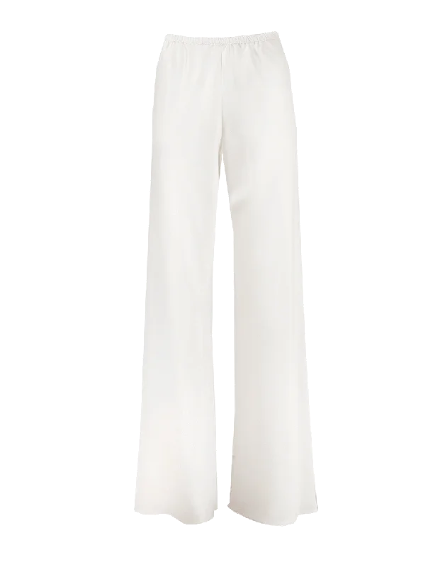 Floral print wide leg dress pants for women in a fresh and formal styleSatin Crop Pant Floral print wide leg dress pants for women in a fresh and formal styleSatin Crop Pant