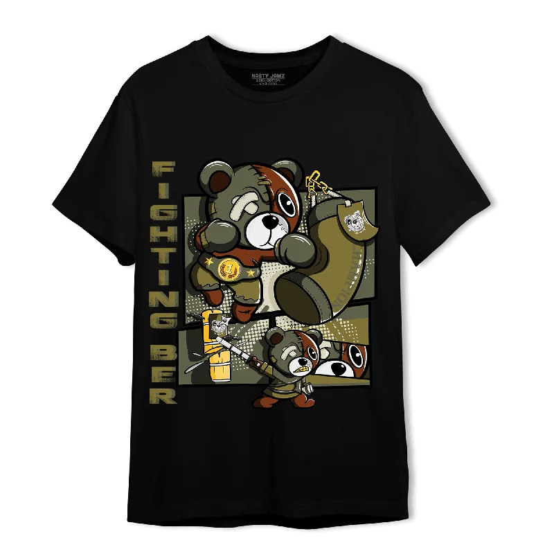 Women's T - shirt with a cable knit patternNastyJamz SE Craft Medium Olive 4s T Shirt Match BER Fighting Boxing