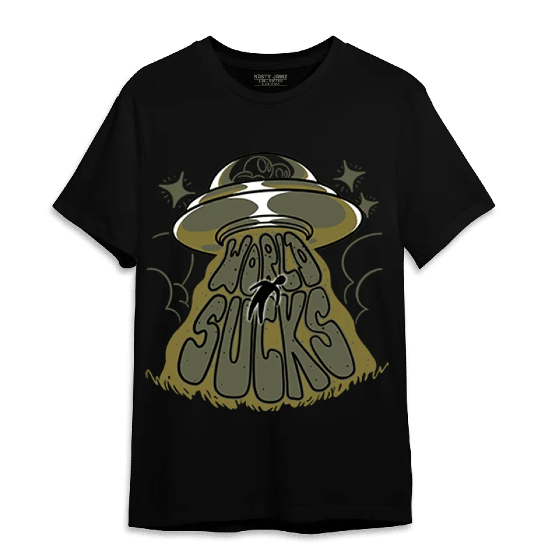 A - line women's T - shirt with a tiered ruffleNastyJamz SE Craft Medium Olive 4s T Shirt Match World Sucks A - line women's T - shirt with a tiered ruffleNastyJamz SE Craft Medium Olive 4s T Shirt Match World Sucks