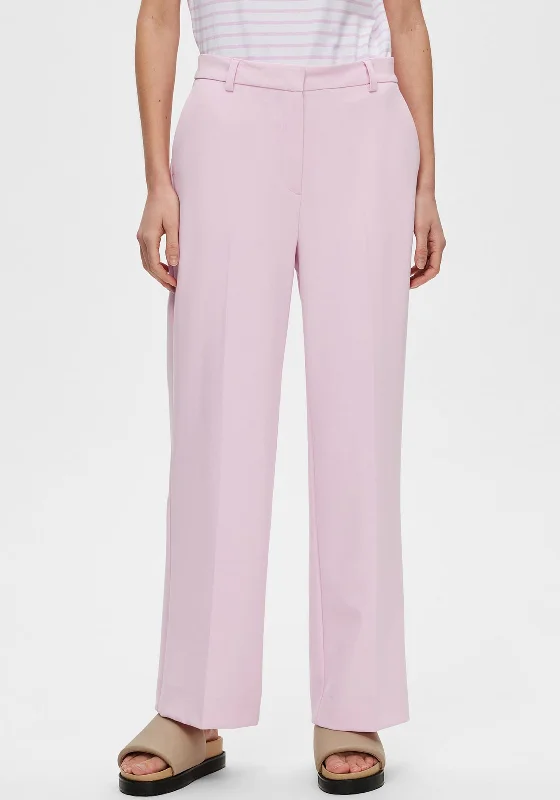 Solid color cigarette pants for women in a minimalist lookSelected Femme Myla High Waist Trousers, Sweet Lilac Solid color cigarette pants for women in a minimalist lookSelected Femme Myla High Waist Trousers, Sweet Lilac