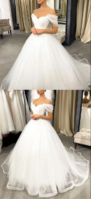 Empire - waisted tea - length wedding dressSimple princess wedding dresses tulle off the shoulder ball gown prom dress for women cg22014 Empire - waisted tea - length wedding dressSimple princess wedding dresses tulle off the shoulder ball gown prom dress for women cg22014