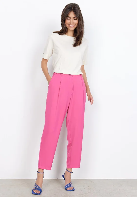 Sequined skinny pants for women in a party - ready styleSoyaconcept Gabi Tapered Light Trousers, Fuchsia Sequined skinny pants for women in a party - ready styleSoyaconcept Gabi Tapered Light Trousers, Fuchsia