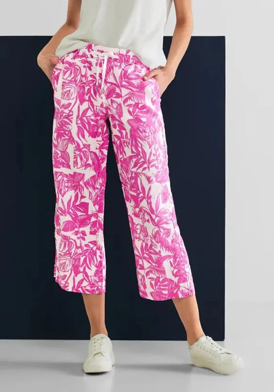 Flowy maxi pants for women in a beachy styleStreet One Emee Loose Fit Linen Pants, Light Oasis Pink Flowy maxi pants for women in a beachy styleStreet One Emee Loose Fit Linen Pants, Light Oasis Pink