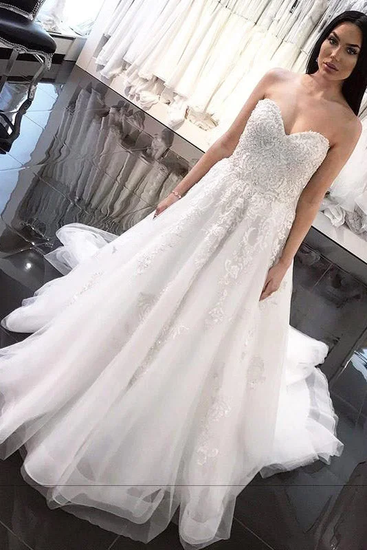 Off - the - shoulder ball gown wedding dressPrincess Long Sweetheart A-line White Wedding Dress with Lace Off - the - shoulder ball gown wedding dressPrincess Long Sweetheart A-line White Wedding Dress with Lace