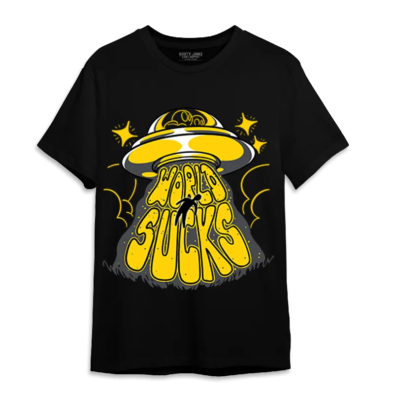 Women's T - shirt with a metallic - colored yarn and a ribbed textureNastyJamz Thunder 4s T Shirt Match World Sucks Women's T - shirt with a metallic - colored yarn and a ribbed textureNastyJamz Thunder 4s T Shirt Match World Sucks