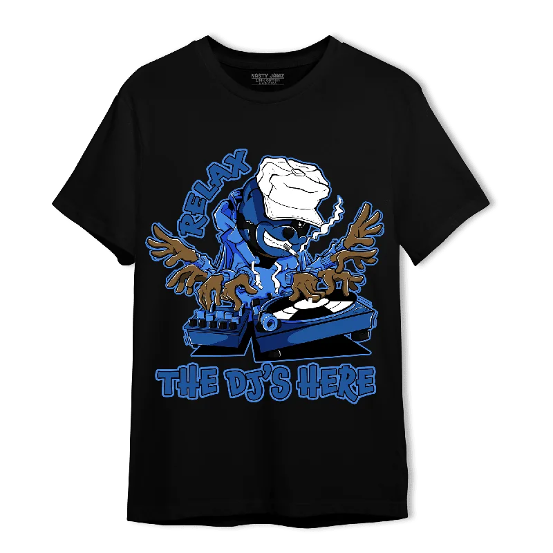 Women's T - shirt with a color - changing effect in different lightsNastyJamz University Blue Toe 1s T Shirt Match BER The DJ Here Women's T - shirt with a color - changing effect in different lightsNastyJamz University Blue Toe 1s T Shirt Match BER The DJ Here