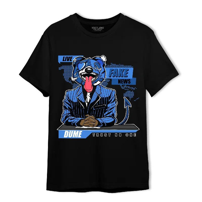 Fitted women's turtleneck T - shirtNastyJamz University Blue Toe 1s T Shirt Match News Presenter BER