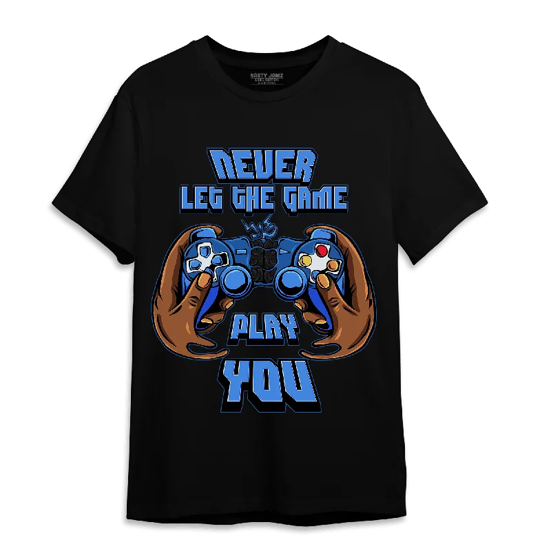 Printed women's T - shirt with a geometric - nautical patternNastyJamz University Blue Toe 1s T Shirt Match The Game Changer Printed women's T - shirt with a geometric - nautical patternNastyJamz University Blue Toe 1s T Shirt Match The Game Changer