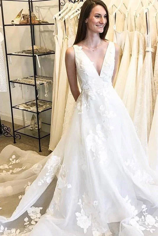 Sweetheart - neckline ball gown wedding dressPrincess Long V-Neck A-line White Wedding Dress with Lace Sweetheart - neckline ball gown wedding dressPrincess Long V-Neck A-line White Wedding Dress with Lace