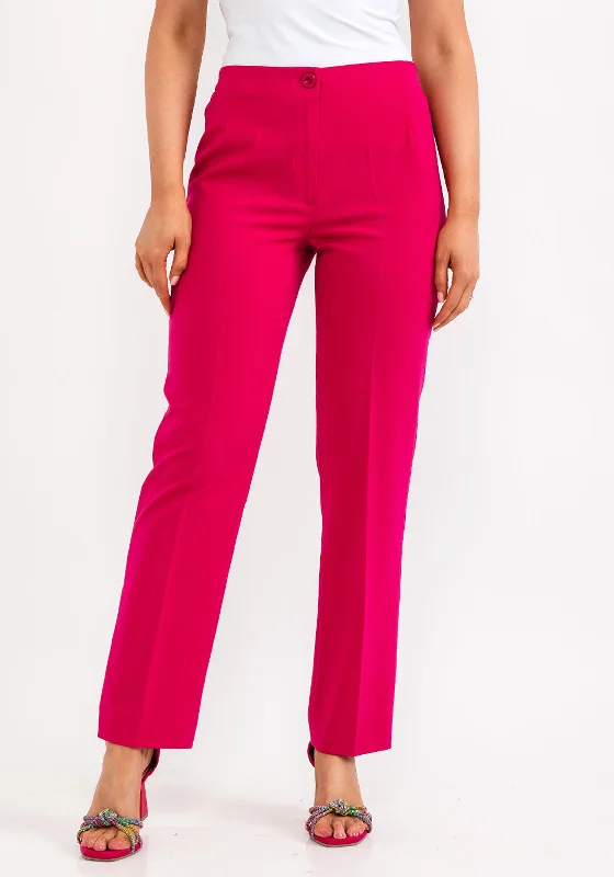 Ripped boyfriend jeans for women in a casual and cool styleVia Veneto Sarah Tailored Slim Trousers, Fuchsia Ripped boyfriend jeans for women in a casual and cool styleVia Veneto Sarah Tailored Slim Trousers, Fuchsia
