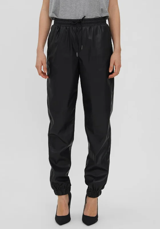 Ankle length wide leg pants for women in a versatile and stylish styleVero Moda Olympia Straight Leg Cuffed Trousers, Black Ankle length wide leg pants for women in a versatile and stylish styleVero Moda Olympia Straight Leg Cuffed Trousers, Black
