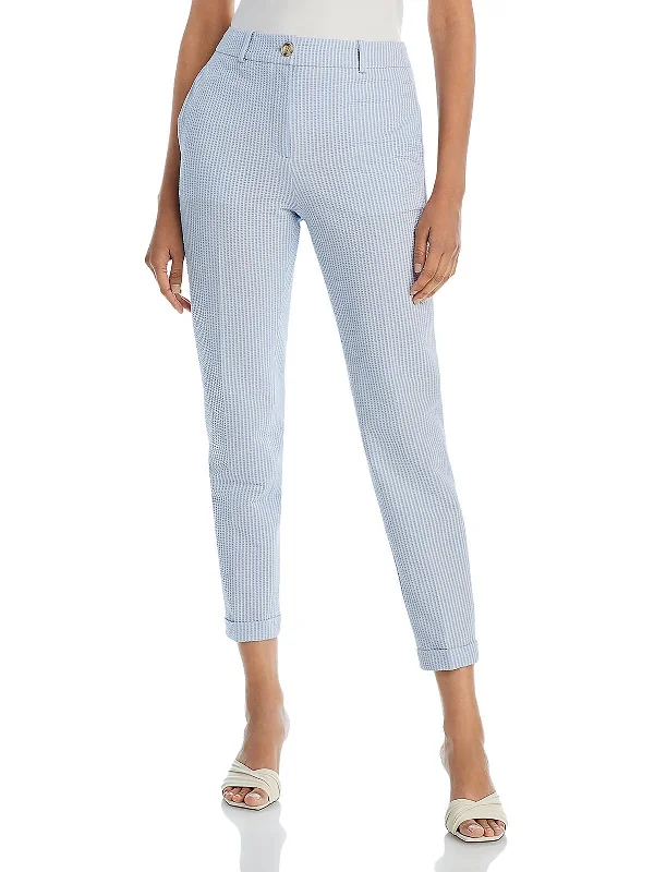 Leatherette pants for women in a cruelty - free optionWomens High Rise Textured Cropped Pants Leatherette pants for women in a cruelty - free optionWomens High Rise Textured Cropped Pants