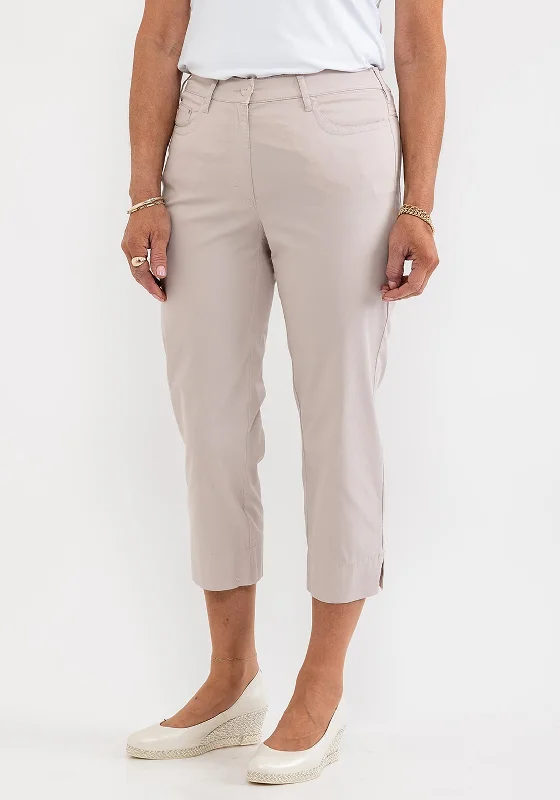 Corduroy wide leg pants for women in fallZerres Greta Cropped Comfort Trousers, Beige Corduroy wide leg pants for women in fallZerres Greta Cropped Comfort Trousers, Beige