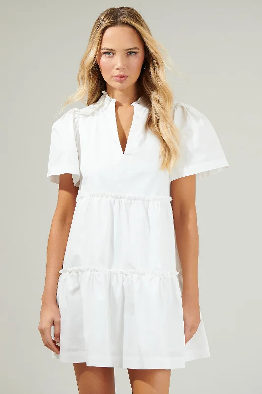 Dresses with Cut Out Details for Ladies' Bold and Fashionable LookAmelia Tiered Babydoll Short Sleeve Dress Dresses with Cut Out Details for Ladies' Bold and Fashionable LookAmelia Tiered Babydoll Short Sleeve Dress