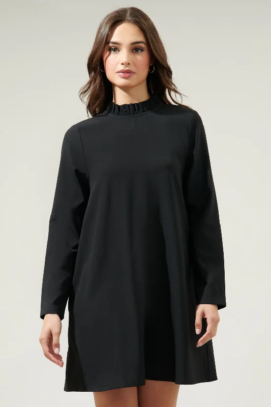 Tube Dresses with Beaded Waistband for Ladies' Simple and Chic StyleBlaine Ruffle Long Sleeve Mini Dress Tube Dresses with Beaded Waistband for Ladies' Simple and Chic StyleBlaine Ruffle Long Sleeve Mini Dress