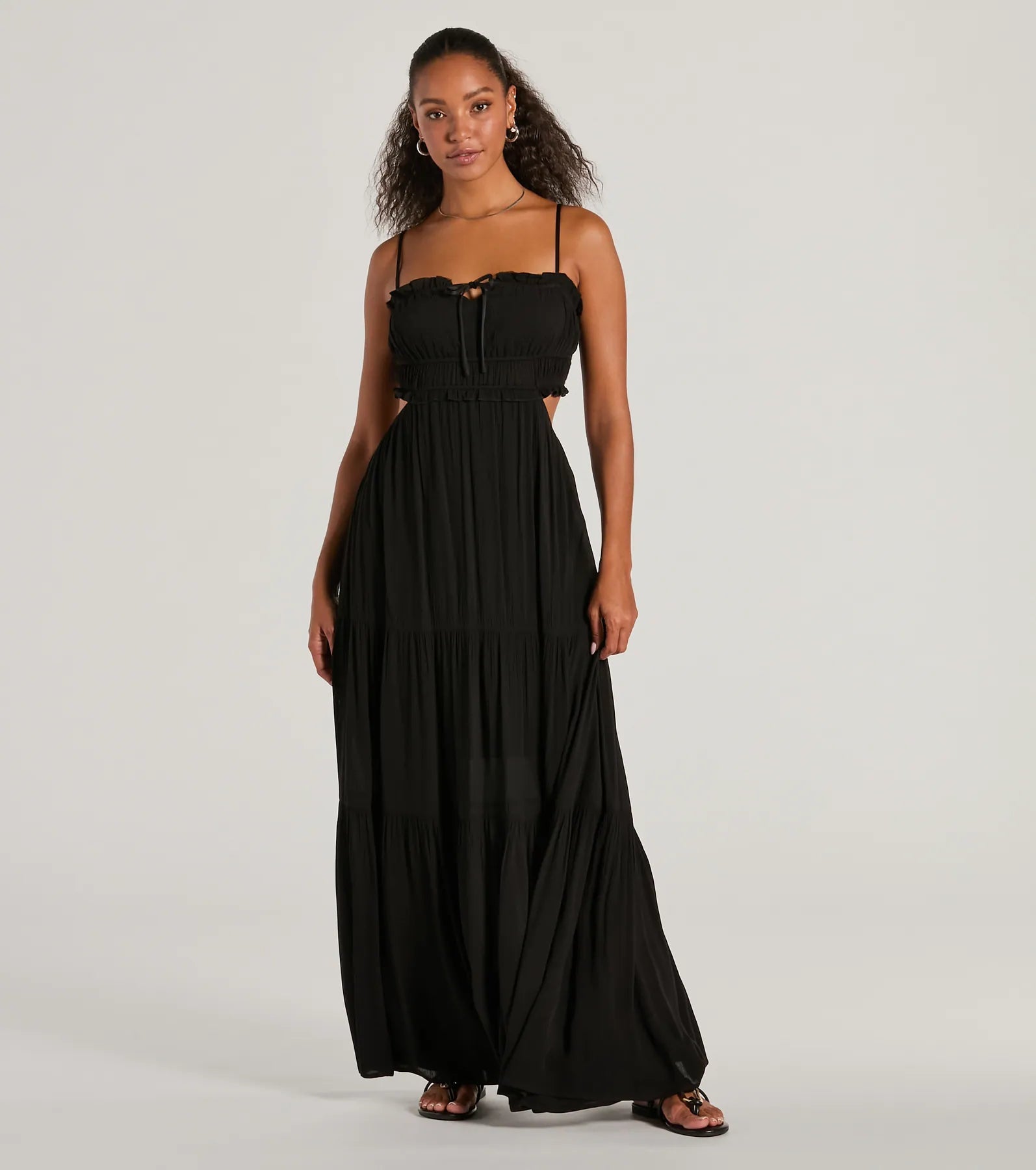 Dresses with Pleated Tulle Skirt for Ladies' Princess LookBreezy Look Ruffled Cutout Woven Maxi Dress Dresses with Pleated Tulle Skirt for Ladies' Princess LookBreezy Look Ruffled Cutout Woven Maxi Dress
