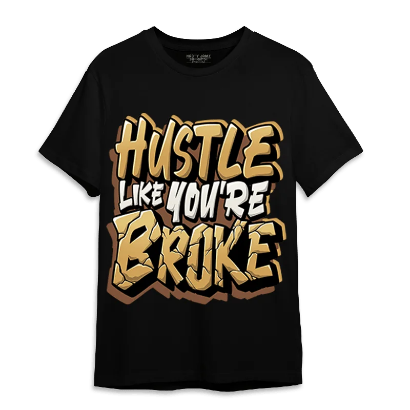 Women's T - shirt with a burnout patternNastyJamz Cacao Wow 4s T Shirt Match Hustle Like Broke