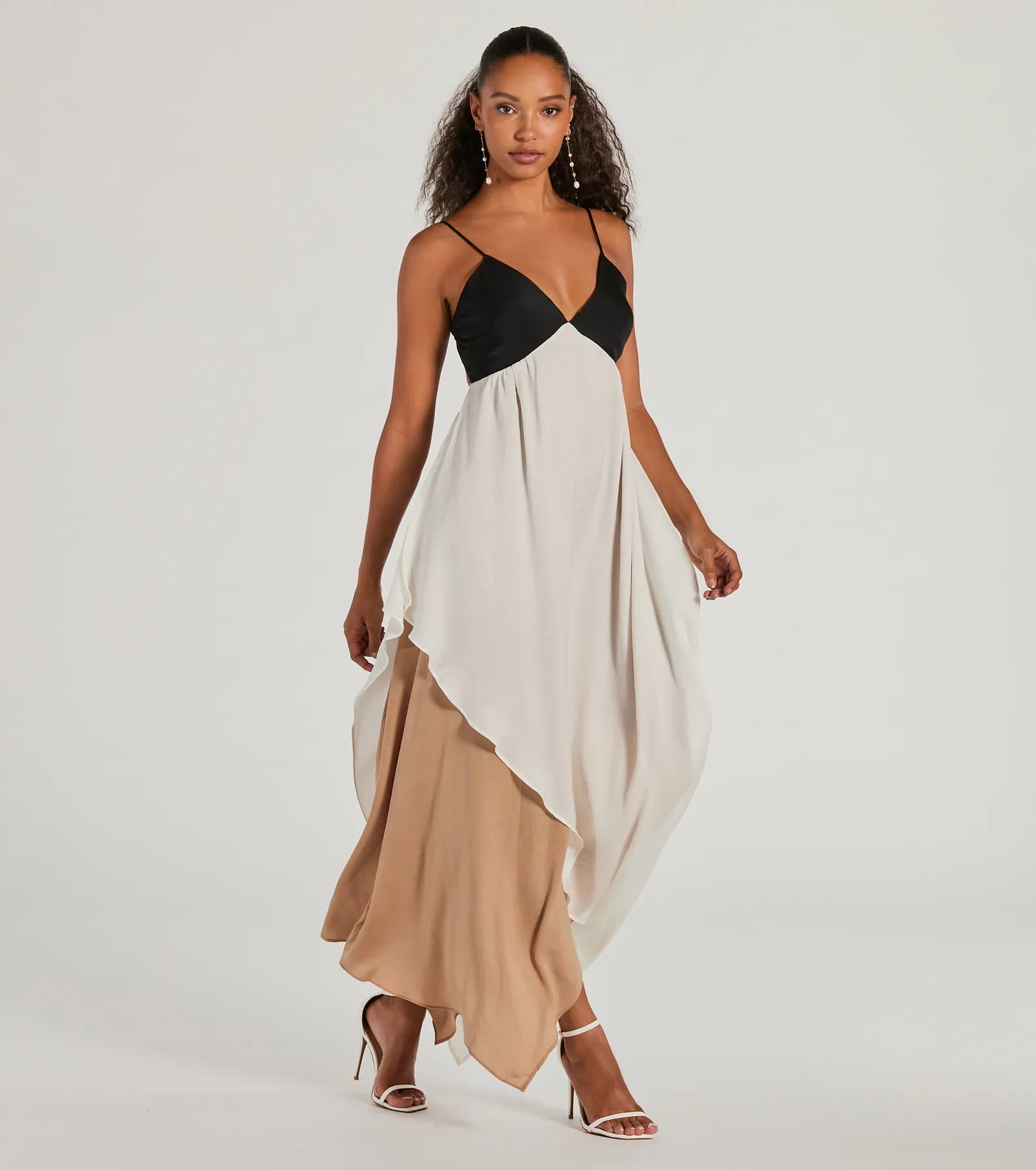 Plus Size Jersey Wrap Dresses for Ladies' Easygoing LookChic Passion V-Neck Color Block Maxi Dress Plus Size Jersey Wrap Dresses for Ladies' Easygoing LookChic Passion V-Neck Color Block Maxi Dress