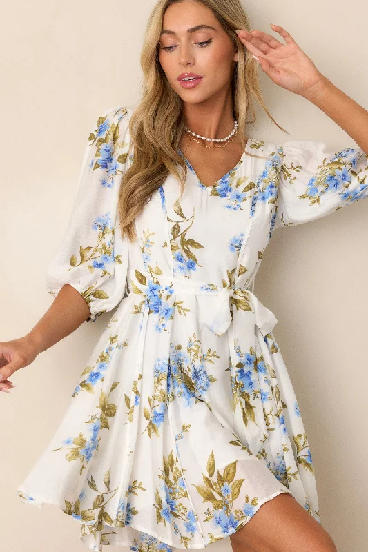 Dresses with Tassel Hem and Metallic Lace and Sequined Geometric Shapes for Ladies' Boho and Modern LookCobalt Cosmos Blue Floral Quarter Sleeve Mini Dress Dresses with Tassel Hem and Metallic Lace and Sequined Geometric Shapes for Ladies' Boho and Modern LookCobalt Cosmos Blue Floral Quarter Sleeve Mini Dress