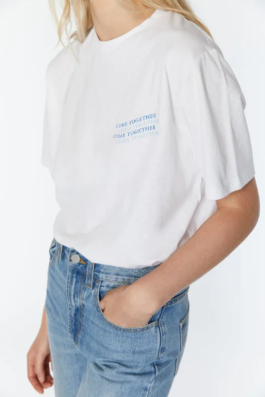 Women's T - shirt with a patch pocket and a button - down frontCOME TOGETHER TEE