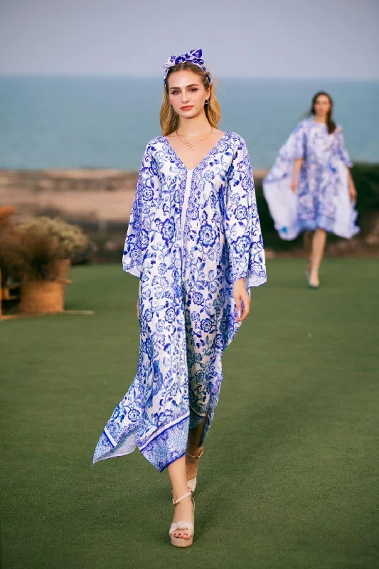 Long Sleeve Knit Dresses for Ladies' Winter ComfortDahlia Straight V-Neck Latin Silk Maxi Dress Long Sleeve Knit Dresses for Ladies' Winter ComfortDahlia Straight V-Neck Latin Silk Maxi Dress