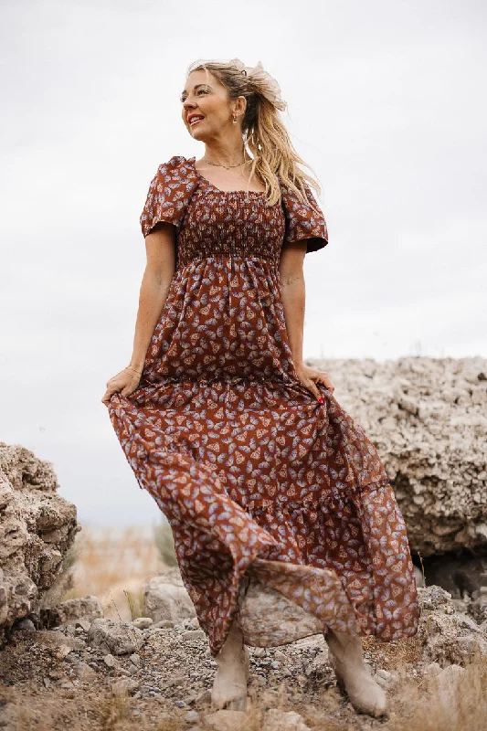 Bohemian Style Maxi Dresses for Ladies with Embroidered DetailsDaydreamer Dress in Monarch - FINAL SALE Bohemian Style Maxi Dresses for Ladies with Embroidered DetailsDaydreamer Dress in Monarch - FINAL SALE