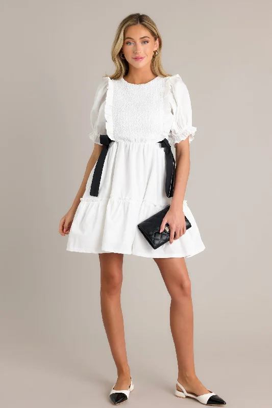 Princess Style Tulle Dresses for Ladies' Weekend BrunchDecision Made 100% Cotton Ivory Puff Sleeve Mini Dress Princess Style Tulle Dresses for Ladies' Weekend BrunchDecision Made 100% Cotton Ivory Puff Sleeve Mini Dress