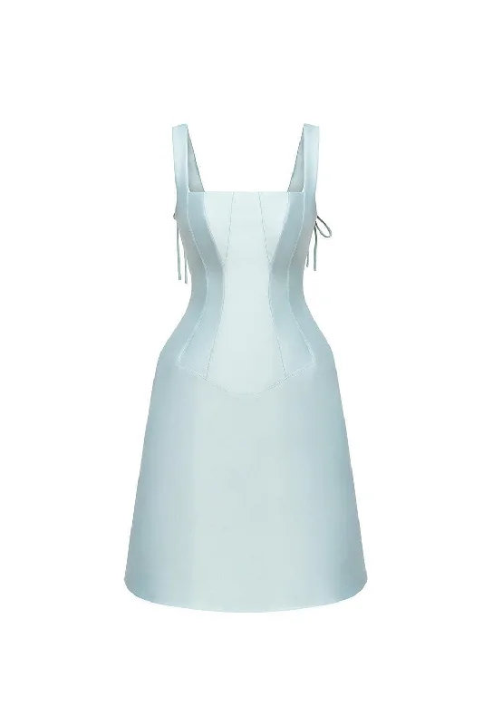 Embroidered Silk Dresses for Ladies' Elegant TouchEmma A-line Strappy Polycotton Knee-length Dress Embroidered Silk Dresses for Ladies' Elegant TouchEmma A-line Strappy Polycotton Knee-length Dress