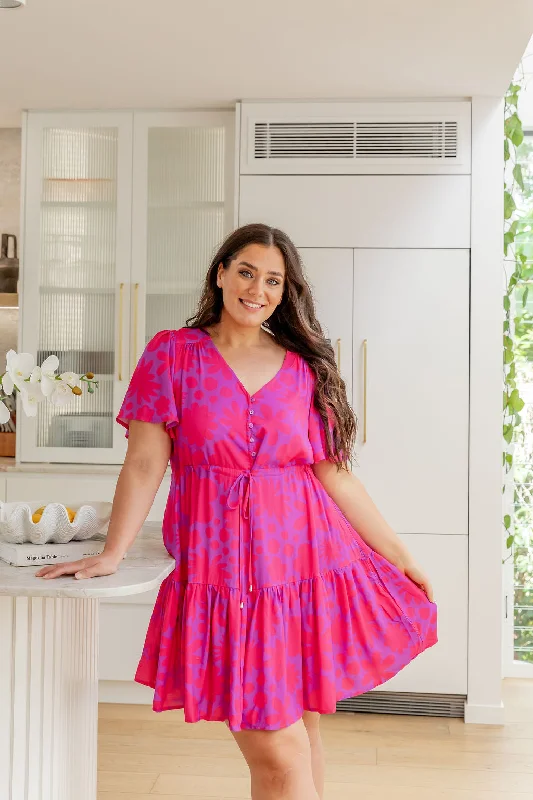 Long Sleeve Knit Dresses for Ladies' Winter ComfortEsmae Dress in Summer Floral by Kasey Rainbow Long Sleeve Knit Dresses for Ladies' Winter ComfortEsmae Dress in Summer Floral by Kasey Rainbow