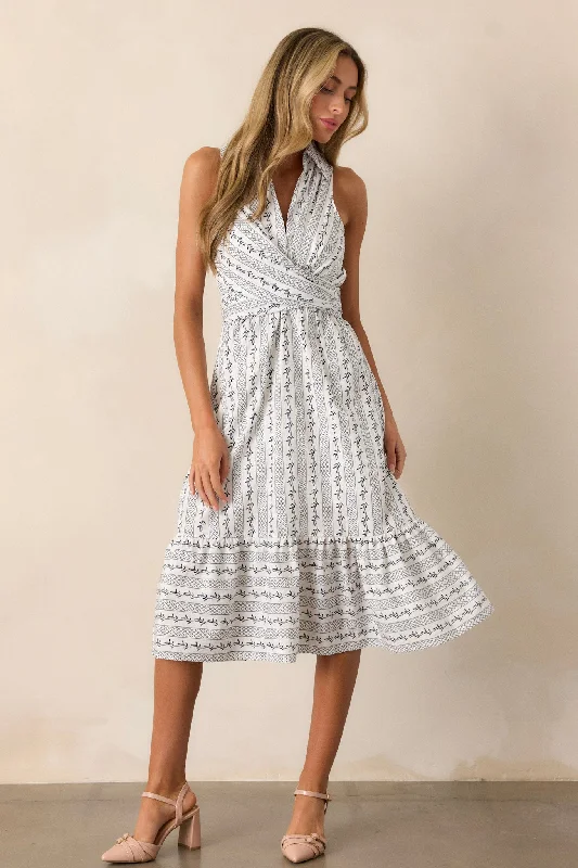 Wrap Style Polyester Dresses for Ladies' Versatile OutfitGirl On The Go Ivory Midi Shirt Dress Wrap Style Polyester Dresses for Ladies' Versatile OutfitGirl On The Go Ivory Midi Shirt Dress