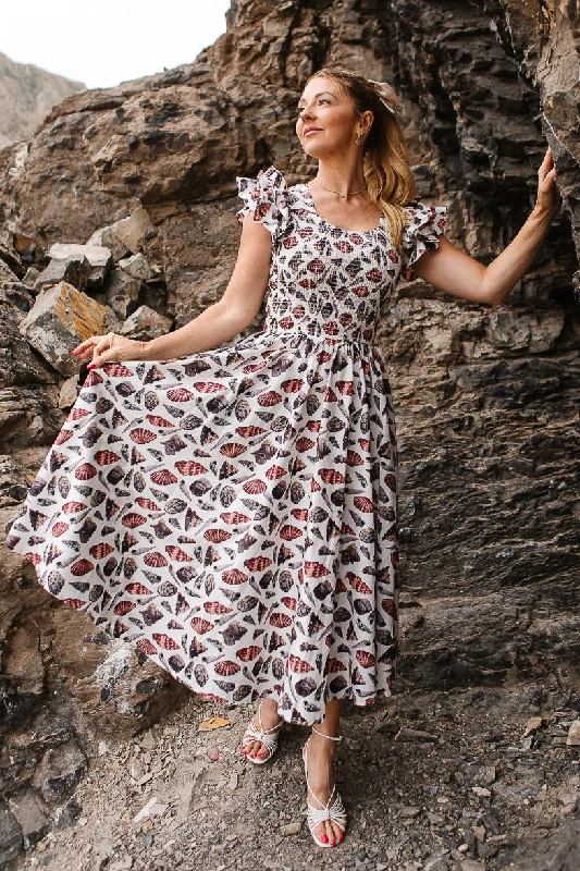 Satin Dresses with Embroidered Bodice for Ladies' Timeless LookHattie Dress in Seashell - FINAL SALE Satin Dresses with Embroidered Bodice for Ladies' Timeless LookHattie Dress in Seashell - FINAL SALE