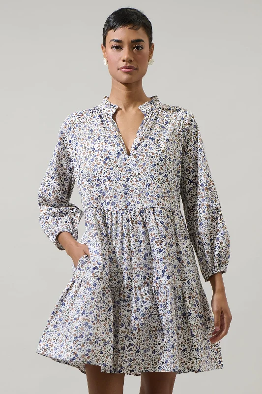 Dresses with Tiered Skirts for Ladies' Playful LookHeath Floral Long Sleeve Mini Shift Dress Dresses with Tiered Skirts for Ladies' Playful LookHeath Floral Long Sleeve Mini Shift Dress