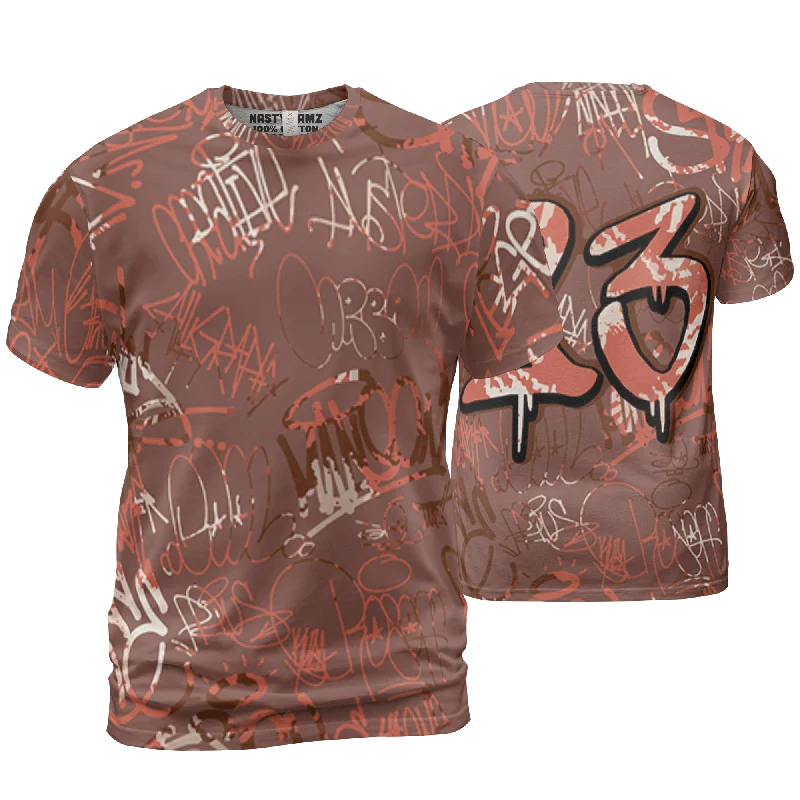 Button - up women's T - shirt in a pastel colorNastyJamz High OG Dusted Clay 1s T Shirt Match 23 Hiphop 3D All-Over Print Graffiti Pattern Button - up women's T - shirt in a pastel colorNastyJamz High OG Dusted Clay 1s T Shirt Match 23 Hiphop 3D All-Over Print Graffiti Pattern
