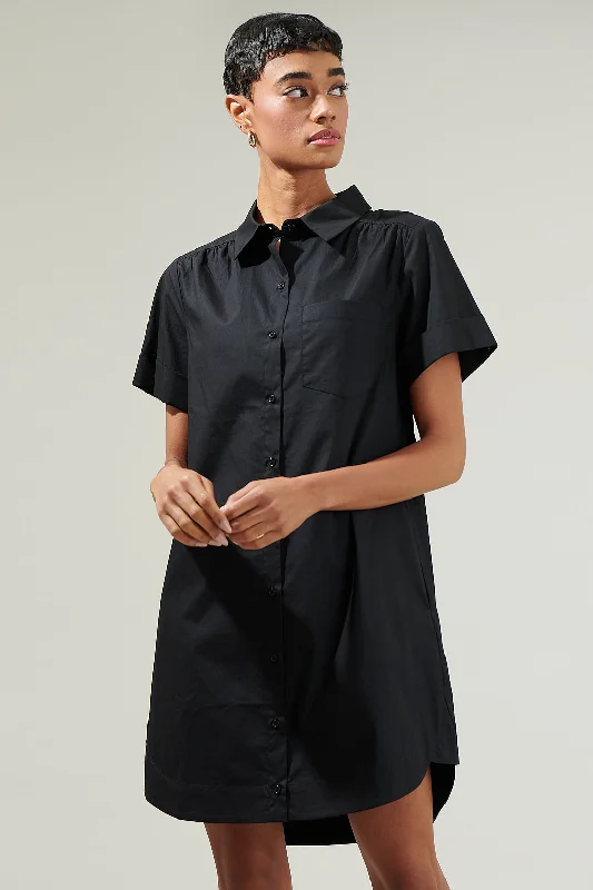 Dresses with Embroidered Birds and Sequined Floral Motifs for Ladies' Nature Inspired and Elegant LookKaylee Button Down Shirt Dress Dresses with Embroidered Birds and Sequined Floral Motifs for Ladies' Nature Inspired and Elegant LookKaylee Button Down Shirt Dress