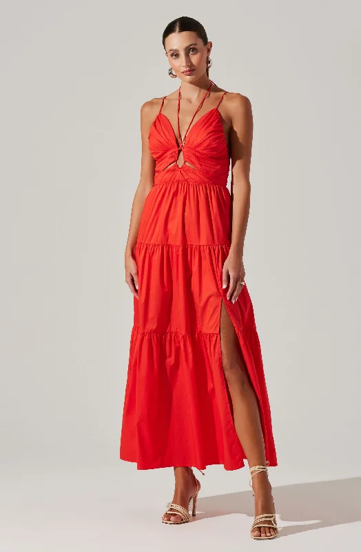 Dresses with Satin and Lace Trimmed Neckline for Ladies' Sophisticated LookMinka Maxi Dress Dresses with Satin and Lace Trimmed Neckline for Ladies' Sophisticated LookMinka Maxi Dress