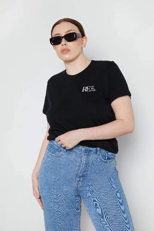 Open - front women's T - shirt for a versatile lookRE TEE